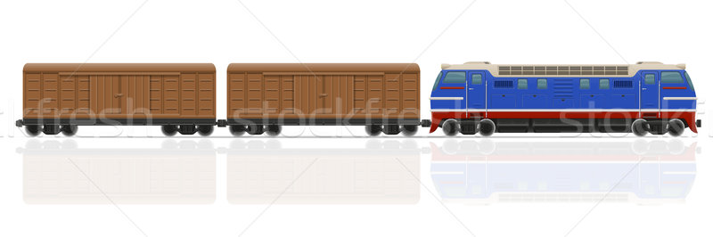 Foto stock: Ferrocarril · tren · locomotora · aislado · blanco · carretera