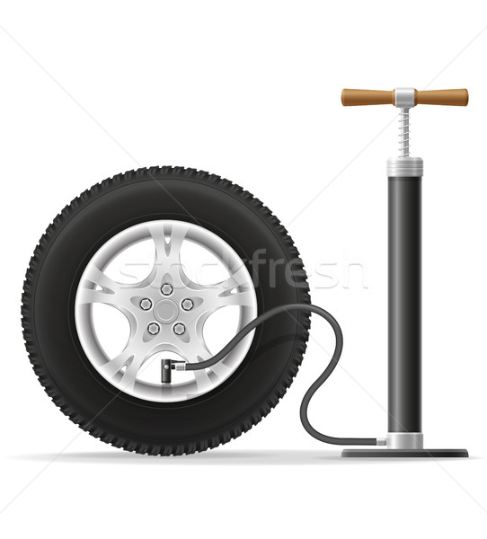 car hand air pump stock vector illustration Stock photo © konturvid