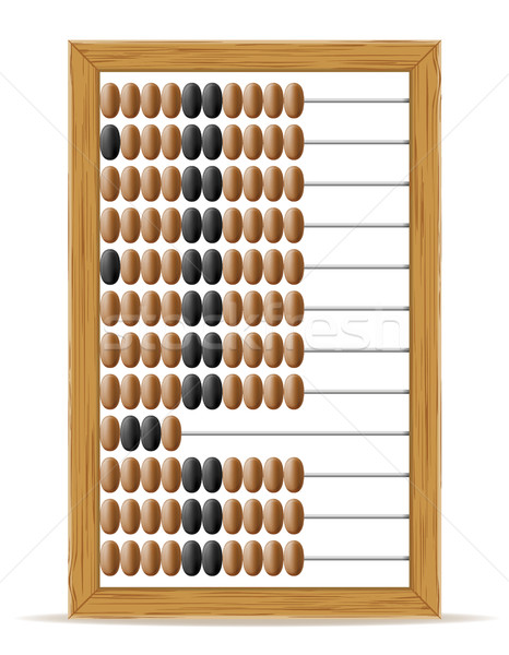 abacus old retro vintage icon stock vector illustration Stock photo © konturvid