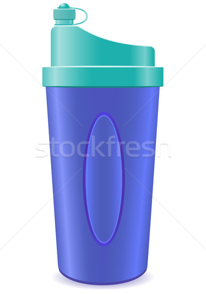 Shaker sticlă fitness izolat alb sport Imagine de stoc © konturvid
