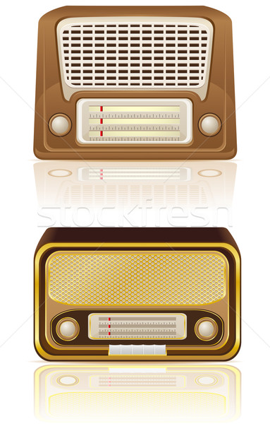 Stock photo: retro radio vector illustration