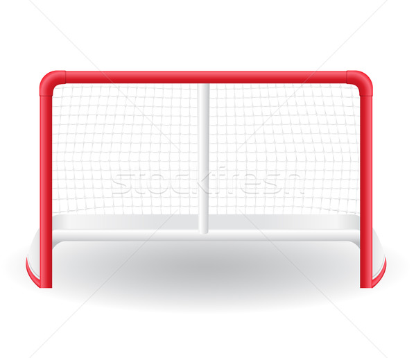 Goalie gioco hockey isolato bianco sport Foto d'archivio © konturvid