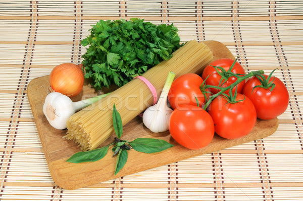 [[stock_photo]]: Pâtes · légumes · cuisson · vert · déjeuner · légumes