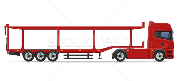 truck semi trailer for transportation of car vector illustration Stock photo © konturvid