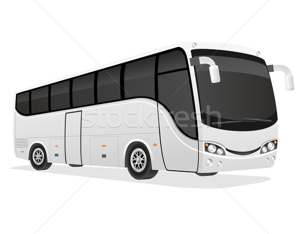 Duży wycieczka autobus odizolowany biały podróży Zdjęcia stock © konturvid