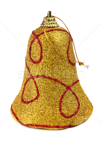 yellow handbell decoration for a new-year tree Stock photo © konturvid