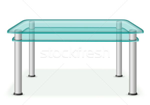 glass table furniture vector illustration Stock photo © konturvid