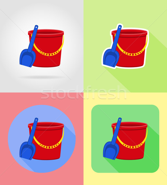 baby toys and accessories flat icons vector illustration Stock photo © konturvid