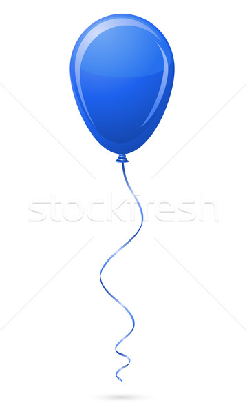 Azul globo aislado blanco diseno juguete Foto stock © konturvid