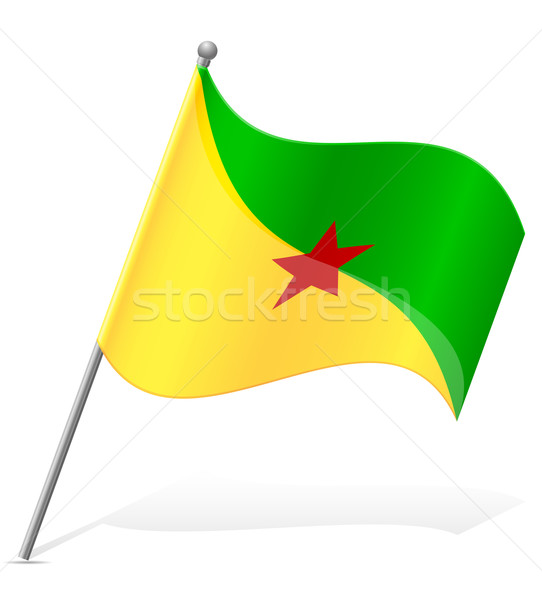 flag of French Guiana vector illustration Stock photo © konturvid