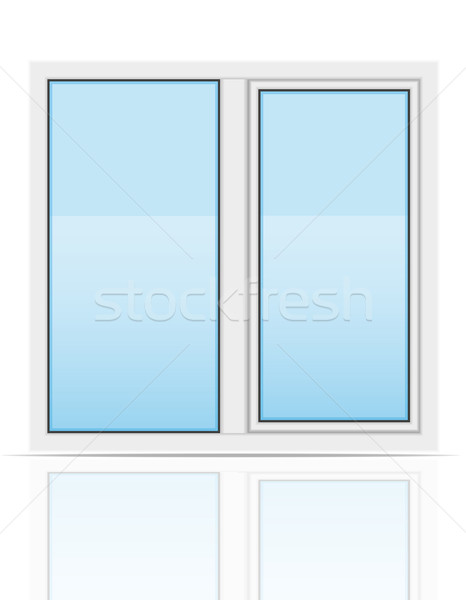 plastic transparent window view outdoors vector illustration Stock photo © konturvid