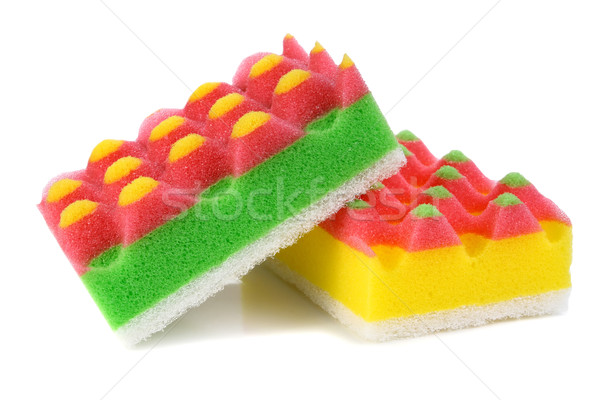 sponges for washing and taking away on a kitchen Stock photo © konturvid