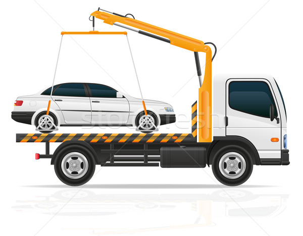 tow truck for transportation faults and emergency cars vector il Stock photo © konturvid