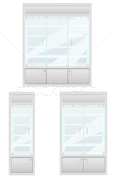 set showcase of shop equipment vector illustration Stock photo © konturvid