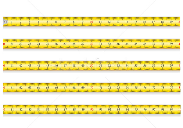 Cinta métrica herramienta ruleta eps 10 aislado Foto stock © konturvid
