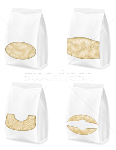 dumplings of dough with a filling in packaged set icons vector i Stock photo © konturvid