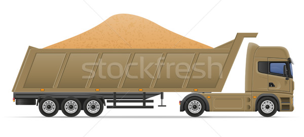 truck semi trailer delivery and transportation of construction m Stock photo © konturvid