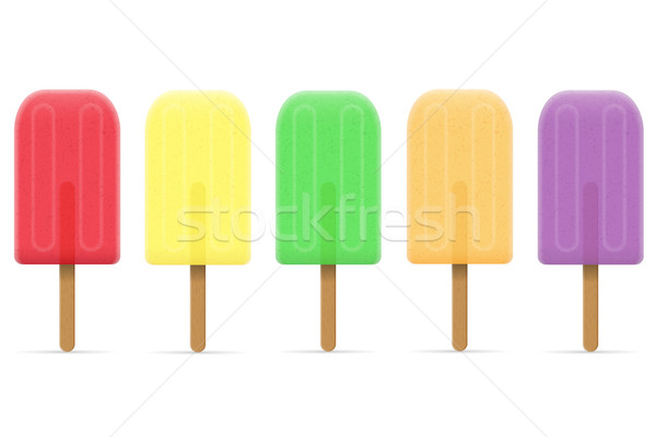 Lody zamrożone soku Stick odizolowany biały Zdjęcia stock © konturvid