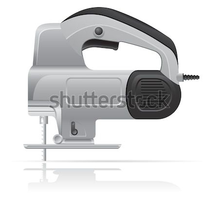 electric jigsaw vector illustration Stock photo © konturvid