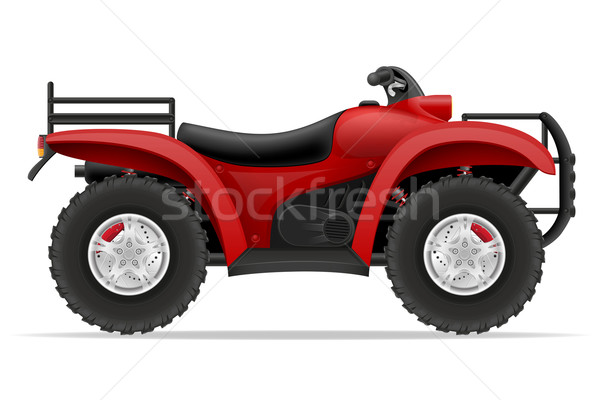 atv motorcycle on four wheels off roads vector illustration Stock photo © konturvid