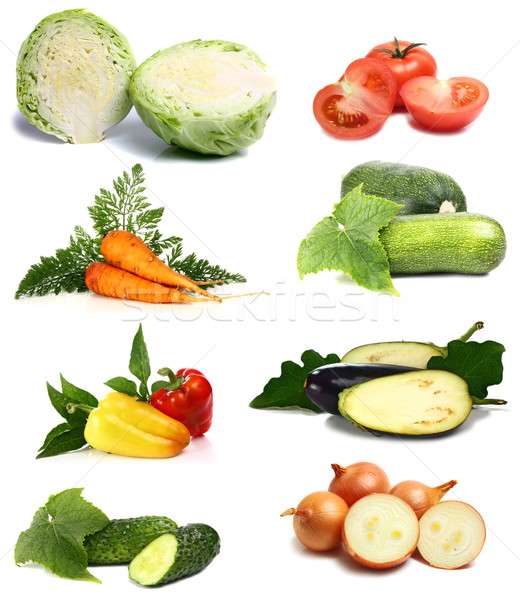 Taze vitaminler sebze yalıtılmış beyaz gıda Stok fotoğraf © konturvid