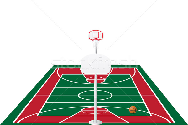 basketball court vector illustration Stock photo © konturvid
