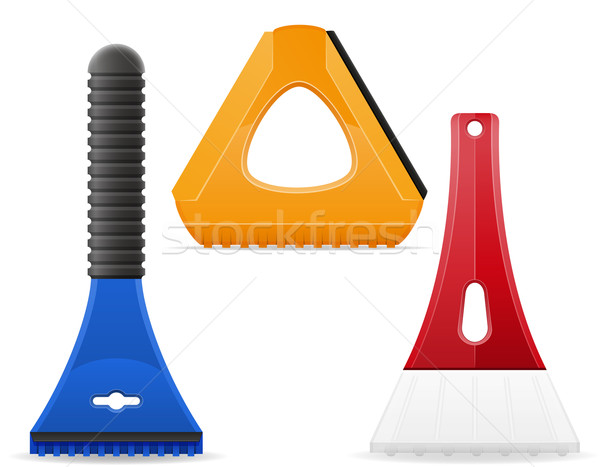 scraper for cleaning car from snow and ice vector illustration Stock photo © konturvid