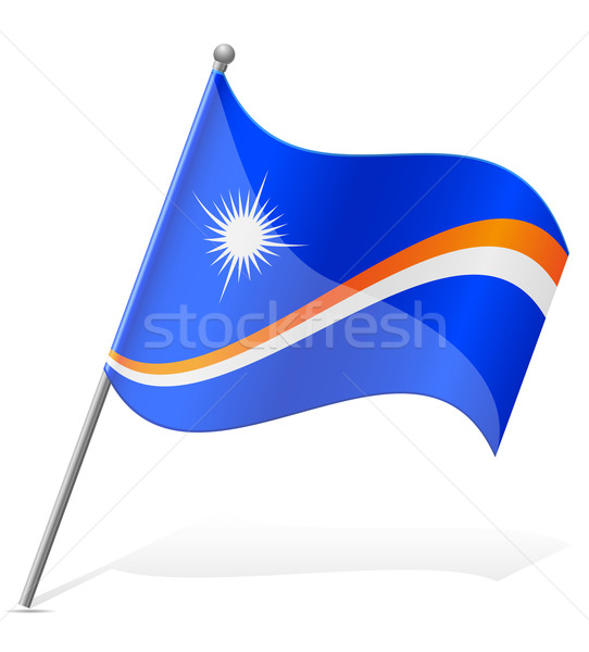 flag of Marshall Islands vector illustration Stock photo © konturvid