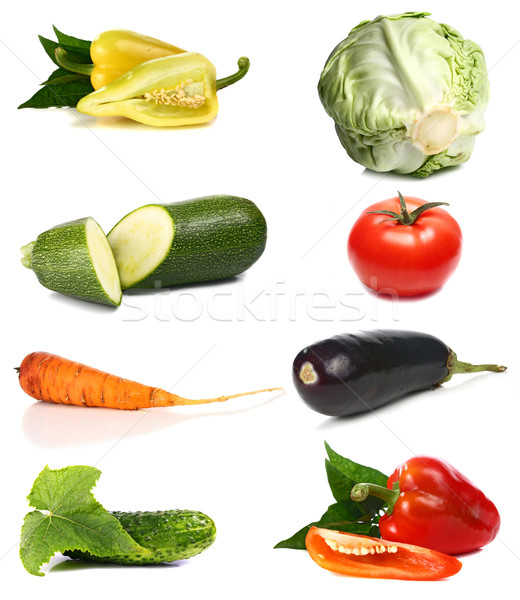 Frischen Vitamine Gemüse isoliert weiß Essen Stock foto © konturvid