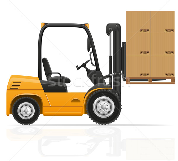 Stock photo: forklift truck vector illustration