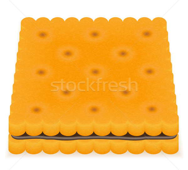 [[stock_photo]]: Croustillant · biscuit · cookie · isolé · gris · alimentaire