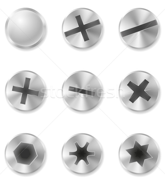 screws bolts and rivet vector illustration Stock photo © konturvid