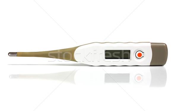 Electronic termometru izolat alb fundal digital Imagine de stoc © konturvid