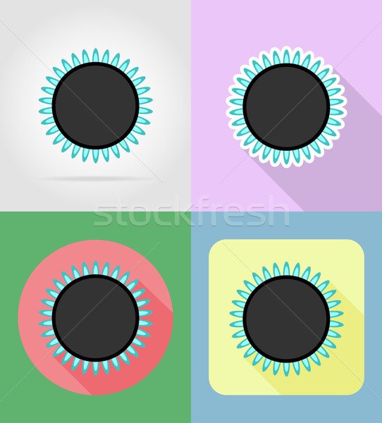 gas burners household appliances for kitchen flat icons vector i Stock photo © konturvid