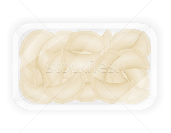 dumplings vareniki of dough with a filling in packaged vector il Stock photo © konturvid