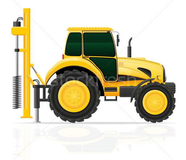 tractor with a drilling rig vector illustration Stock photo © konturvid