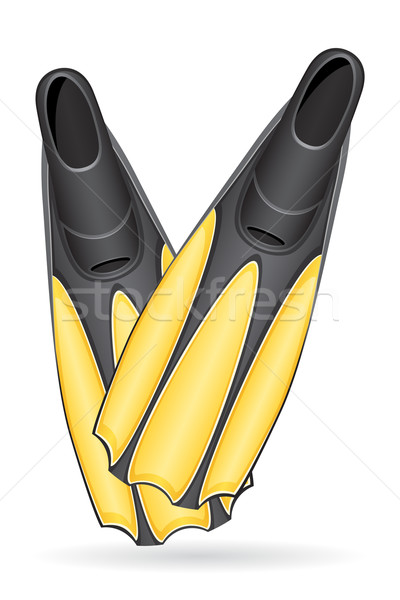 flippers for diving vector illustration Stock photo © konturvid
