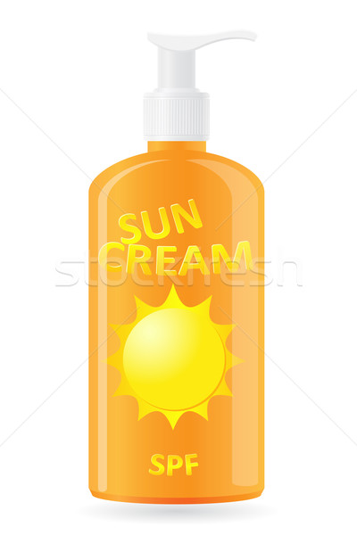 Stock photo: sun cream vector illustration