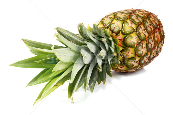 [[stock_photo]]: Ananas · isolé · blanche · alimentaire · fond · vert