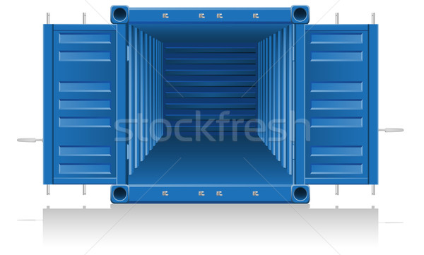 cargo container vector illustration Stock photo © konturvid