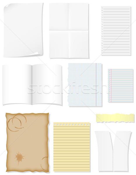 set blank sheets of paper for design vector illustration Stock photo © konturvid