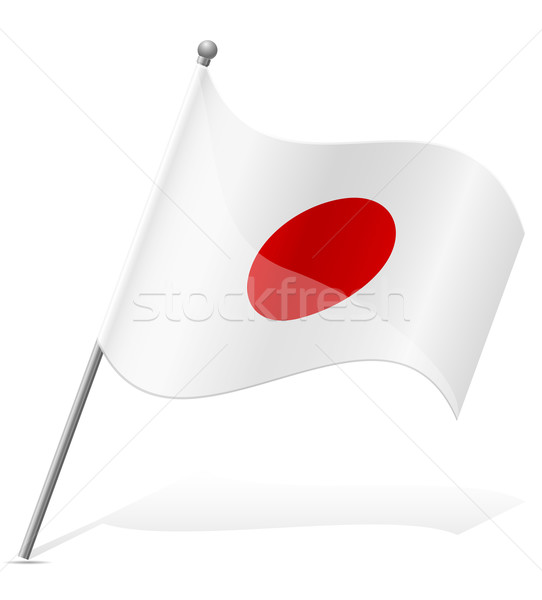 Bayrak Japonya yalıtılmış beyaz dünya toprak Stok fotoğraf © konturvid