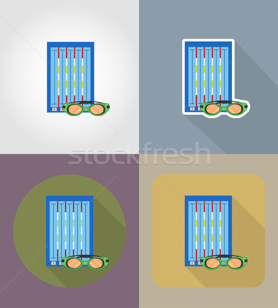swimming pool flat icons vector illustration Stock photo © konturvid