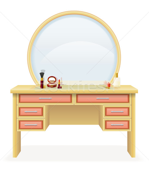 Vanità tavola moderno mobili vettore illustrazione Foto d'archivio © konturvid