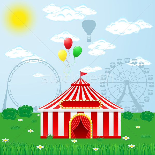 Stock fotó: Cirkusz · sátor · természet · égbolt · háttér · keret