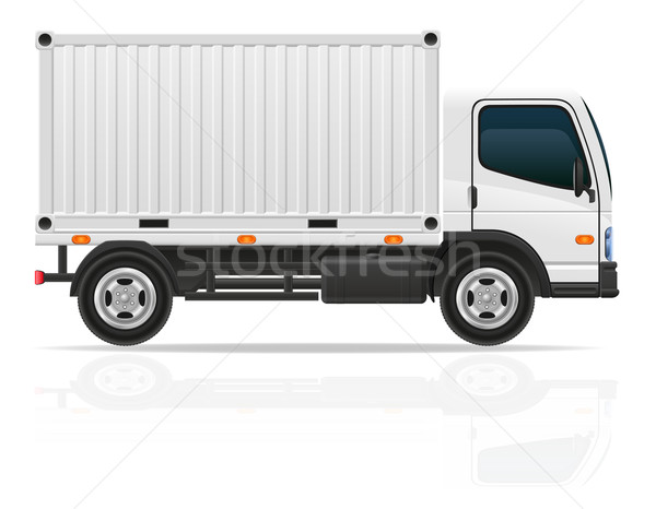 Faible camion transport fret isolé blanche [[stock_photo]] © konturvid