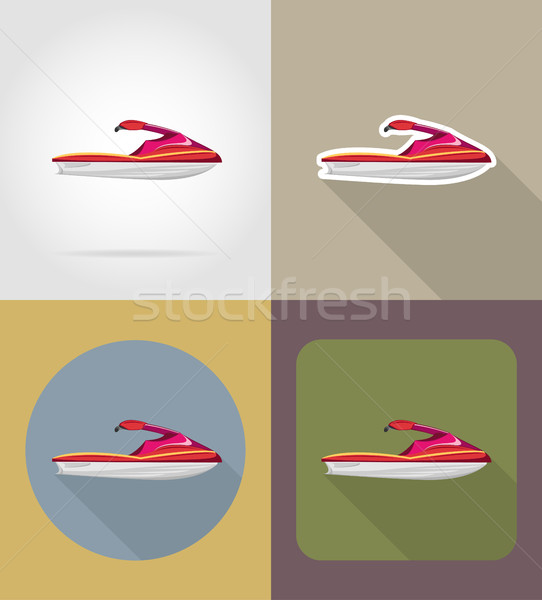 aquabike flat icons vector illustration Stock photo © konturvid