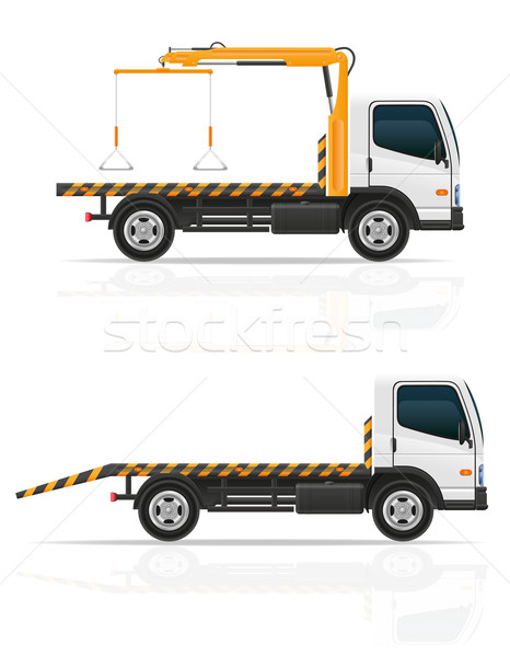 tow truck for transportation faults and emergency cars vector il Stock photo © konturvid