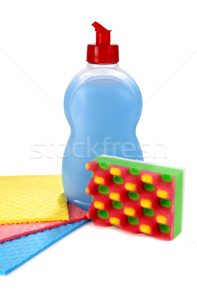 objects for washing and cleaning up on a kitchen Stock photo © konturvid