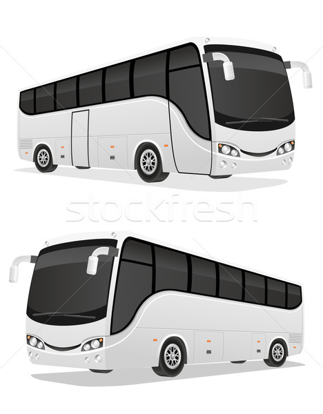 Grande tour bus isolato bianco viaggio Foto d'archivio © konturvid